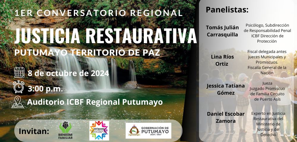 Putumayo hará 1er Conversatorio sobre Justicia Restaurativa